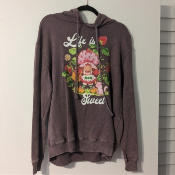 Strawberry Shortcake Tops - 🍓 Purple Strawberry Shortcake Life Is Sweet Hoodie XL 🍓